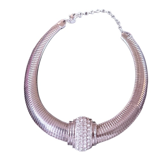Off Park Collection Jewelry - Off Park Collection Omega Chain Crystal Statement Necklace
